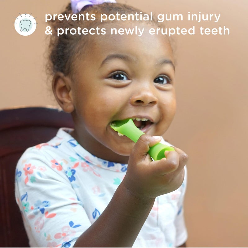 Olababy 100% Silicone Soft-Tip Training Spoon for Baby Led Weaning 2pack (Lemon/Coral) - Image 5