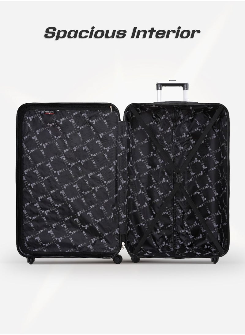 PARAJOHN Lightweight 3-Pieces ABS Hard Side Travel Luggage Trolley Bag Set With Lock For Men/Women/Unisex Dark Grey  - Image 4