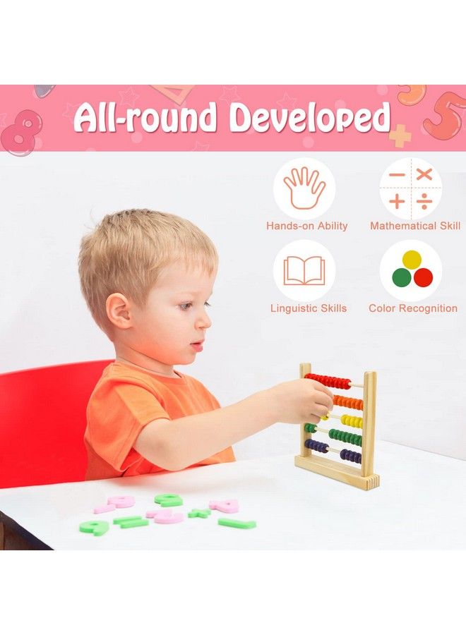 Sealive Wooden Abacus For Kids Math 50 Beads Counting Toy Multicolor Counters For Kids 35 Counting Toys For Preschool Learning & Development Develops Coordination Motor Skills - Image 3
