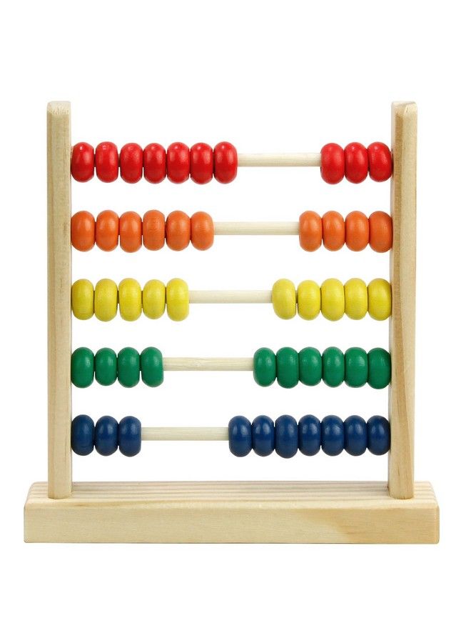 Sealive Wooden Abacus For Kids Math 50 Beads Counting Toy Multicolor Counters For Kids 35 Counting Toys For Preschool Learning & Development Develops Coordination Motor Skills - Image 2