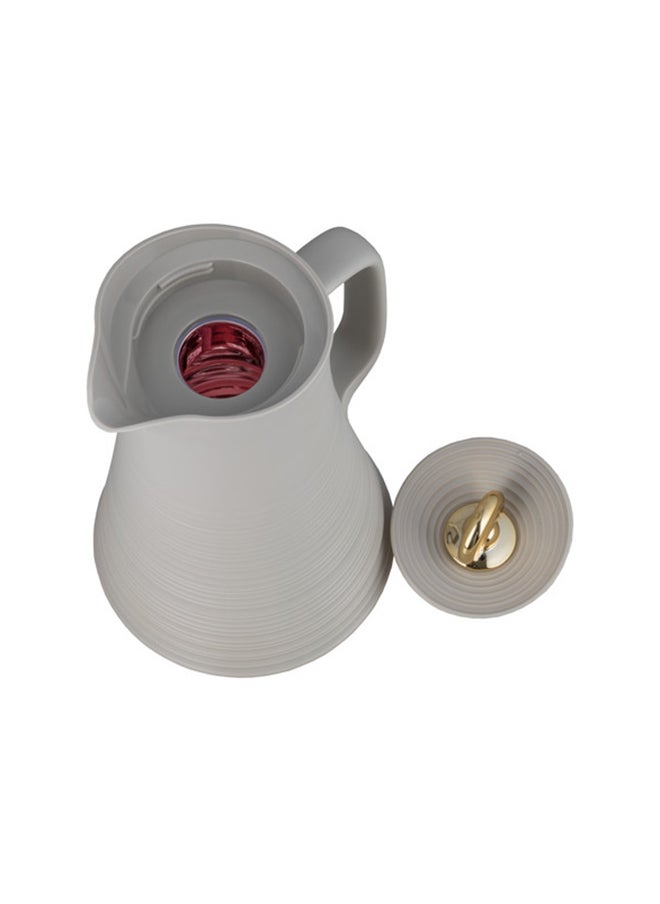 Alsaif Deva Coffee And Tea Vacuum Flask , Size: 1.0 Liter, Color:  Light Grey  - Image 4