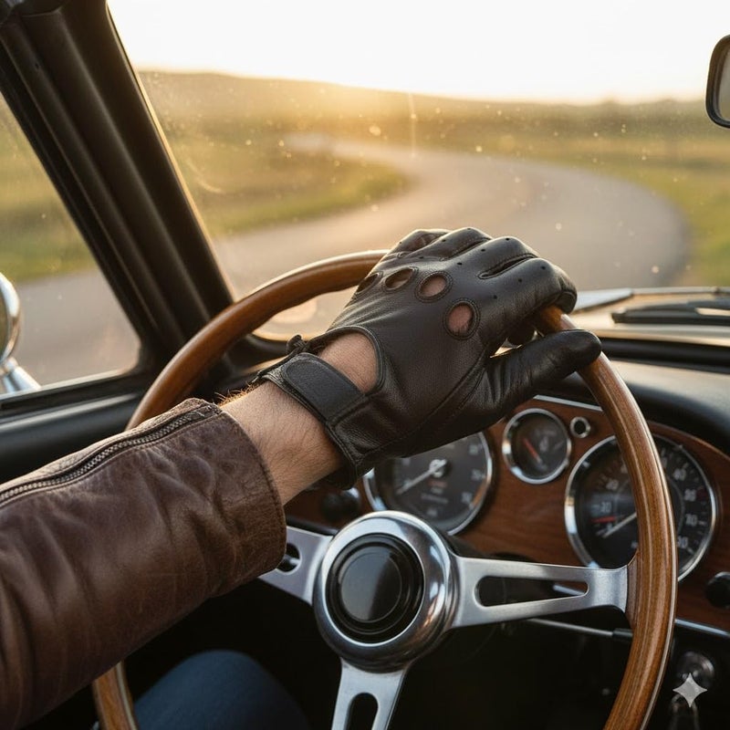 Jackets 4 Bikes New Biker Police Leather Motorcycle Driving Riding Racing Gloves Real Natural Leather Touchscreen Ventilation Men Women Automotive ATV Dirt Bike Cycling Comfortable Adjustable Full Finger Black S - Image 4