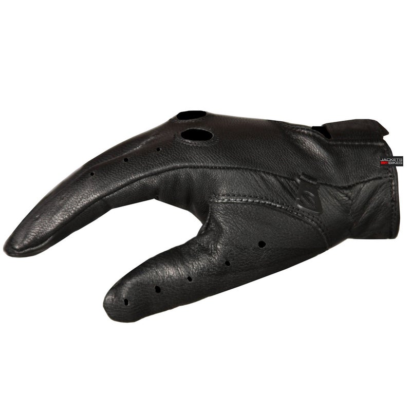 Jackets 4 Bikes New Biker Police Leather Motorcycle Driving Riding Racing Gloves Real Natural Leather Touchscreen Ventilation Men Women Automotive ATV Dirt Bike Cycling Comfortable Adjustable Full Finger Black S - Image 2