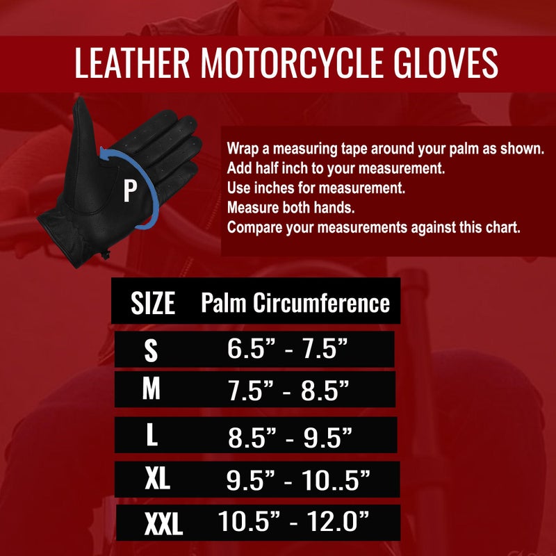 Jackets 4 Bikes New Biker Police Leather Motorcycle Driving Riding Racing Gloves Real Natural Leather Touchscreen Ventilation Men Women Automotive ATV Dirt Bike Cycling Comfortable Adjustable Full Finger Black S - Image 5
