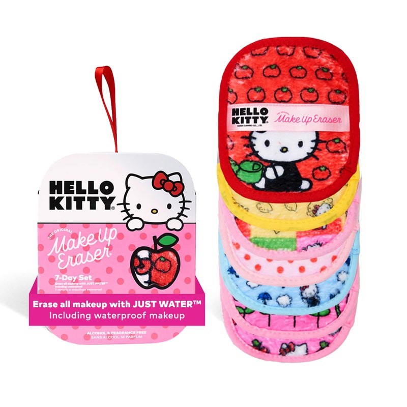 Makeup Eraser The Original MakeUp Eraser 7Day Set Erase All Makeup with Just Water Including Waterproof Mascara Eyeliner Foundation Lipstick Sunscreen and More Hello Kitty Classic 7ct