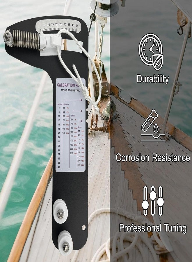 FENGCHUNS PT-1M Sailboat Rigging Tension Gauge, 800 LB High Precision Tension Meter for 2.5mm 3mm 4mm Wire Rope Standing Rigging, Marine Stainless Steel Tension Tool for Sailboat Yacht Rigging - Image 4