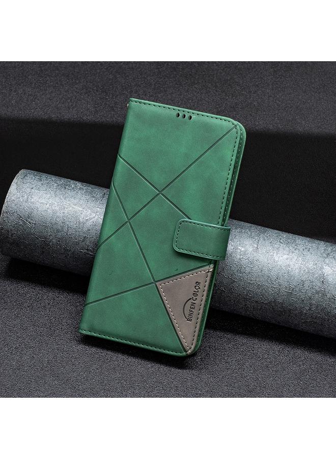 اس-توب جراب هاتف OPPO Reno12 Pro Global مصنوع من الجلد بمشبك مغناطيسي وملمس معيني - Image 2