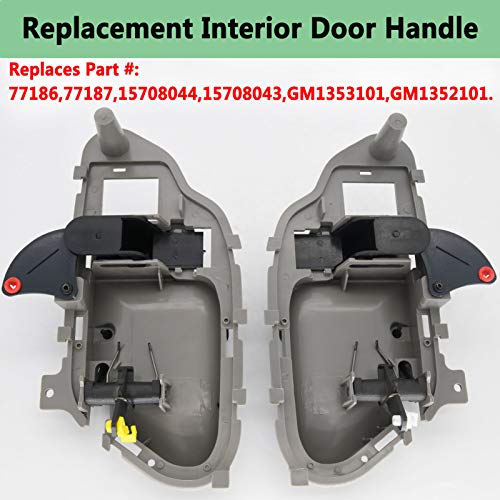LIYYOO 15708043 15708044 Inside Interior Door Handle,Driver & Passenger Side,Compatible with 1995-2000 Chevrolet Tahoe GMC Yukon GM - Image 2