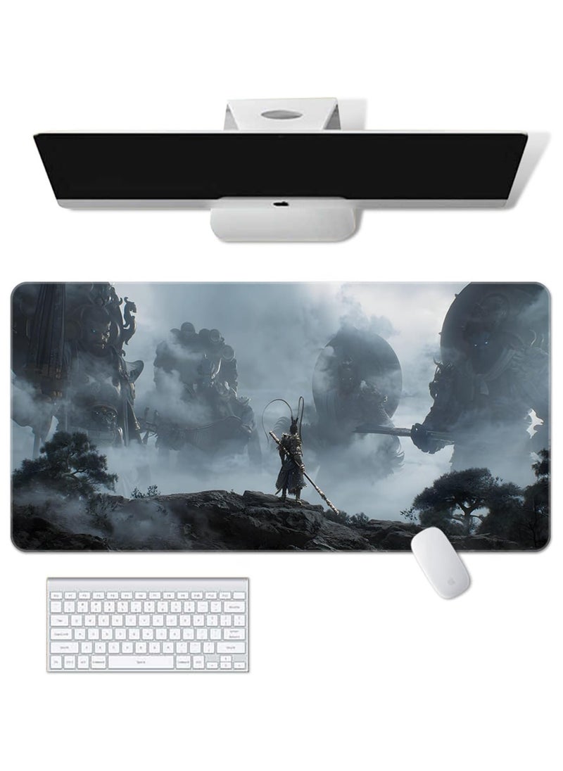 Generic Wukong Mouse Pad Rubber Mouse Mat Anti-Slip Monkey Desktop 90*40 cm  - Image 1