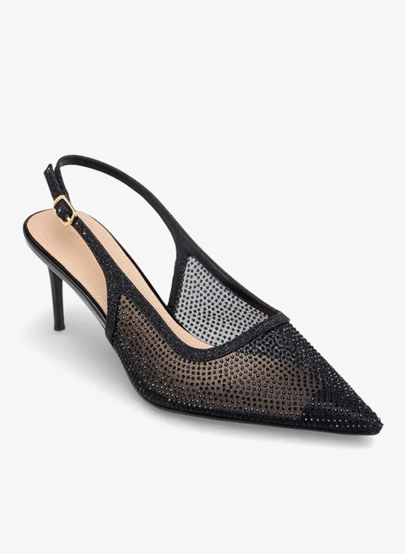 Flora Bella Women Mesh Embellished Heel Shoes Ramadan Collection