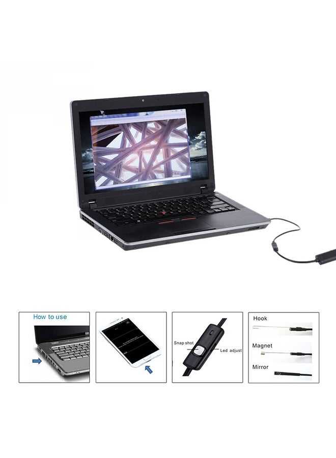 Three-in-one TYPE-C USB Android phone endoscope with 7MM spiral head and 2-meter waterproof capability - Image 4