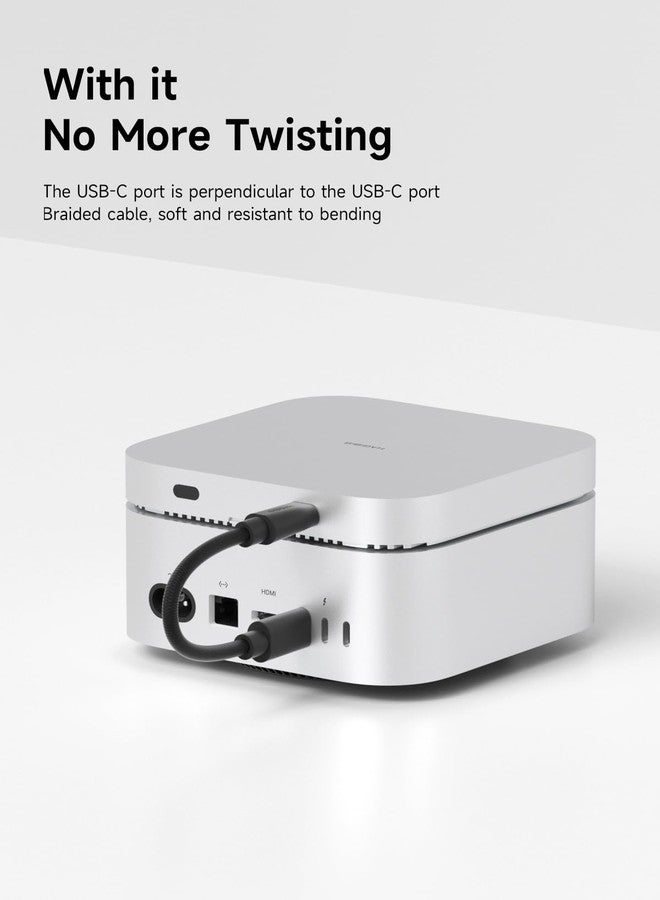 Hagibis USB4 Cable Vertical Plug USB-C to USB-C Short Cable 80Gbps 240W PD3.1 8K@60Hz Cord USB 4 V2.0 for Thunderbolt 4/5 Mac mini M4 Mac Studio - Image 2