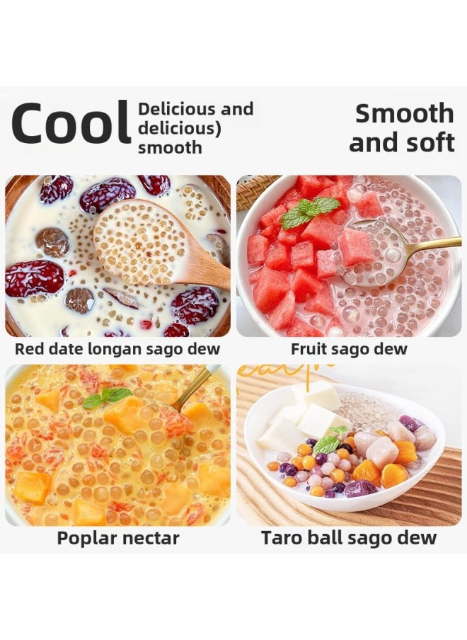 Generic Simi Lu Home White Simi Official Flagship Store Small Simi Milk Tea Shop Big Taro Drink Commercial Free Boiling-Specifications:Coconut Milk Sago [gundam Coconut Milk 400ml + Sago 600g]  - Image 3
