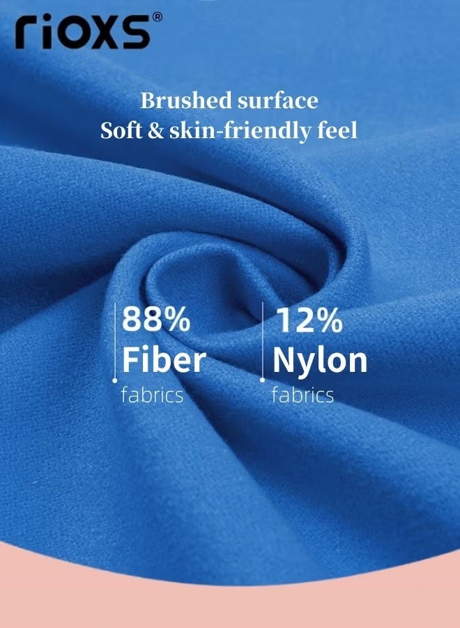 RIOXS 2 Pcs Double-sided Microfiber Towel Quick Fast Drying Compact Beach Towel Lightweight Towels Large Bath Sheet Towel Perfect for Travel Pool Swimming Bath Camping Yoga Gym Sports - Image 4