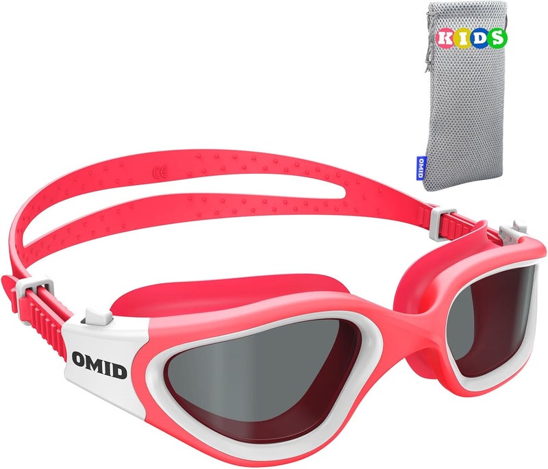OMID Kids Swim Goggles, P2mini Polarized Swimming Goggles Comfortable for Age 6-14 - Image 1