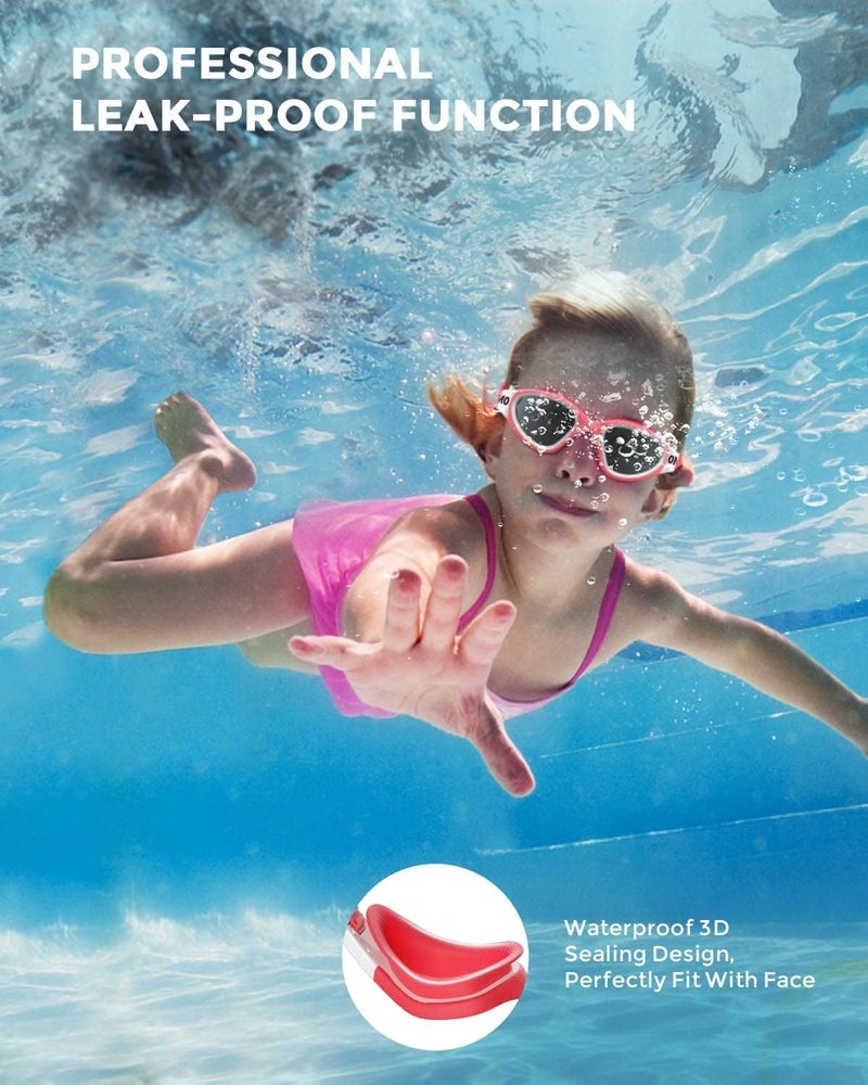 OMID Kids Swim Goggles, P2mini Polarized Swimming Goggles Comfortable for Age 6-14 - Image 5