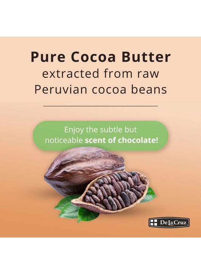De La Cruz زبدة الكاكاو 100% نقية وطبيعية زبدة كاكاو للبشرة الجافة والخشنة مرطب طبيعي 2 أونصة (جرة 1 عدد 2 أونصة) - Image 4