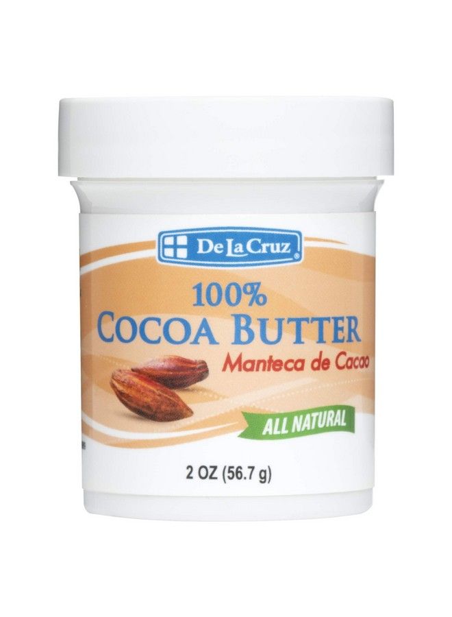 De La Cruz زبدة الكاكاو 100% نقية وطبيعية زبدة كاكاو للبشرة الجافة والخشنة مرطب طبيعي 2 أونصة (جرة 1 عدد 2 أونصة) - Image 2