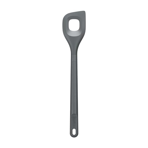 Zyliss Angled Mixing Spoon, Sustainable Wheatstraw/Nylon, Angled MIxing Spoon for Cooking and Serving with Heat Resistant Silicone Head, Beluga Grey, 11.6" x 2.2", Dishwasher Safe, 5 Year Guarantee - Image 5