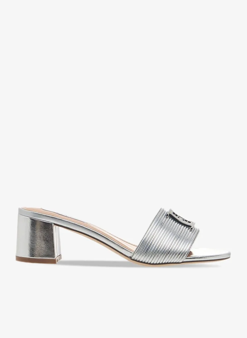 ELLE SILVER Women Metallic Block Heel Sandals Ramadan Collection for Women | Best Price UAE