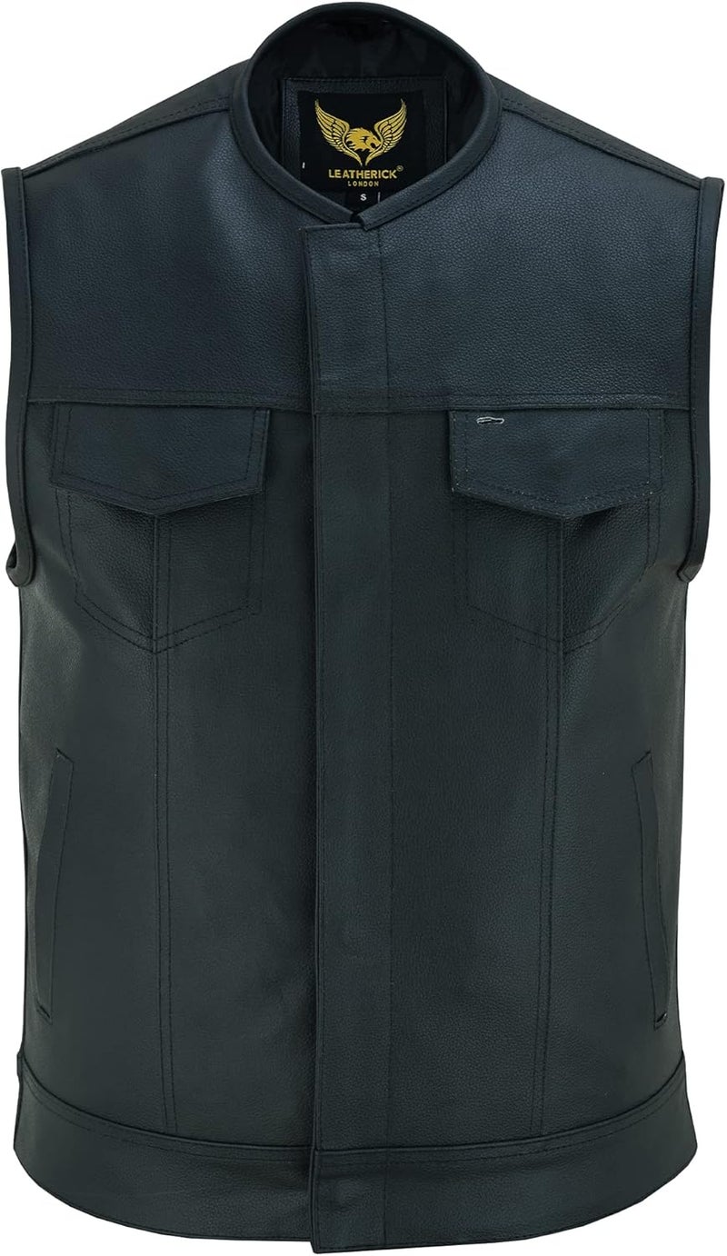 Leatherick mens Motorcycle Vest Motorcycle Vest - Image 2