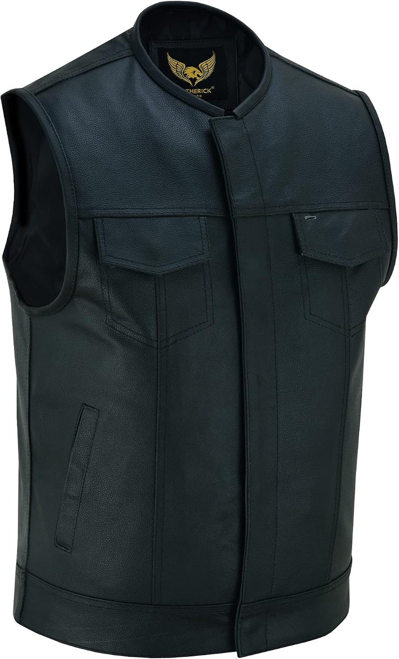 Leatherick mens Motorcycle Vest Motorcycle Vest - Image 1