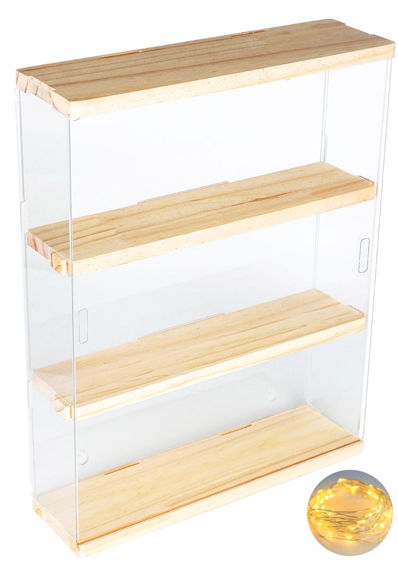 DuvinDD حافظة عرض أكريليك دوفين دي دي واضحة حافظة عرض شخصيات أرفف ليغو مع باب منزلق مثبتة على الحائط رف زينة مضاد للغبار للسيارات المصغرة لتزيين المنزل وغرفة النوم 118x33x148 بوصة