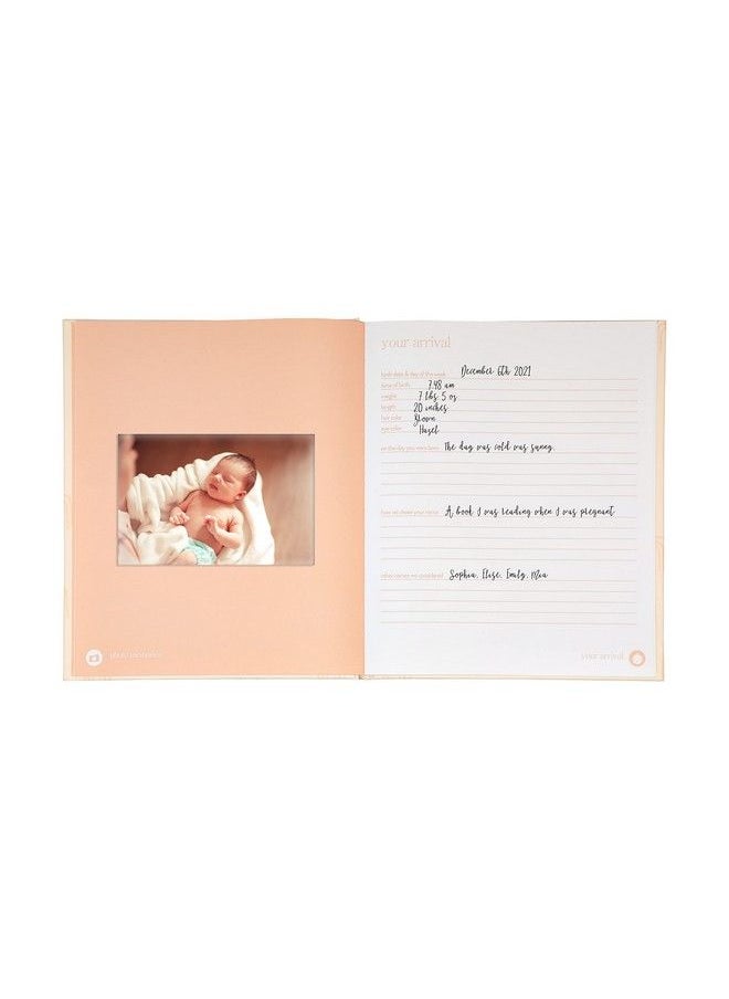 pearhead Baby Memory Book And Clean Touch Ink Pad Baby Girl Or Baby Boy Journal Baby Milestone Photo Album Blush Rainbow  - Image 4