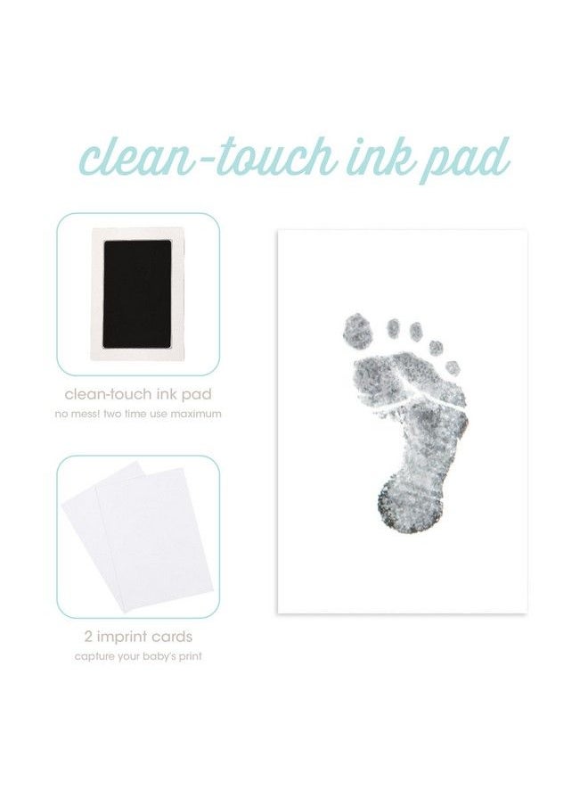 pearhead Baby Memory Book And Clean Touch Ink Pad Baby Girl Or Baby Boy Journal Baby Milestone Photo Album Blush Rainbow  - Image 3