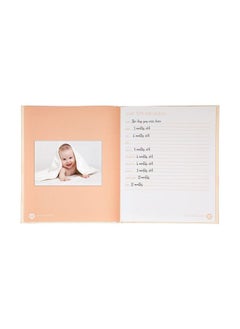 pearhead Baby Memory Book And Clean Touch Ink Pad Baby Girl Or Baby Boy Journal Baby Milestone Photo Album Blush Rainbow  - Image 5
