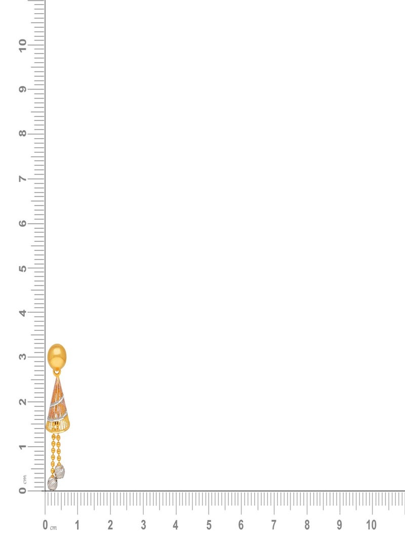 Malabar Gold and Diamonds 22 Karat 916 Purity Dangle Gold Earrings FRER125T - Image 4