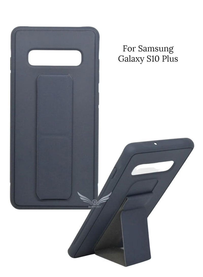 BORTONY Protective Case Cover With Finger Grip Stand For Samsung Galaxy S10 Plus - Image 1