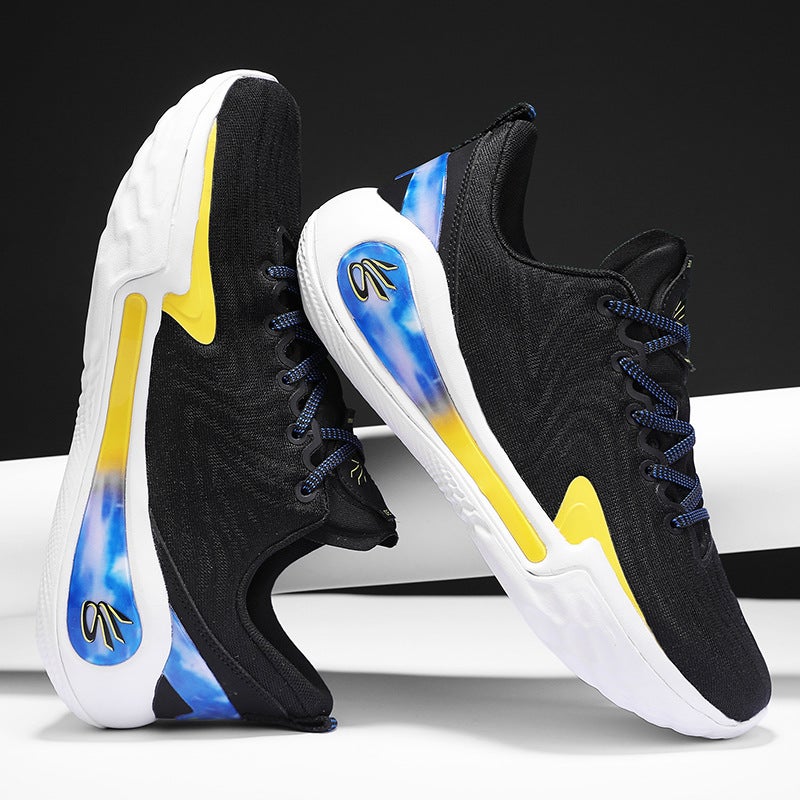 Basketball Shoes Curry 12 Mens and Womens Full Net Flying Weaving Sports Boots Fashion All-Star Training Shoes Friction Sound White black - Image 2