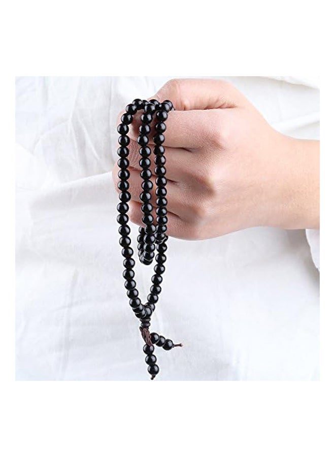 KYEYGWO 108 Mala Prayer Beads Bracelet for Woman, Natural Wood Tibetan Buddhist Buddha Meditation Bead Necklace - Image 4
