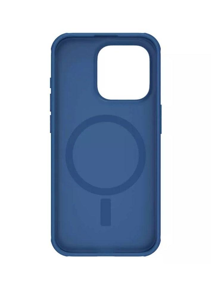 Nillkin Super Frosted Shield Pro Magnetic MagSafe Matte cover case for Apple iPhone 15 Pro 6.1-Blue - Image 5