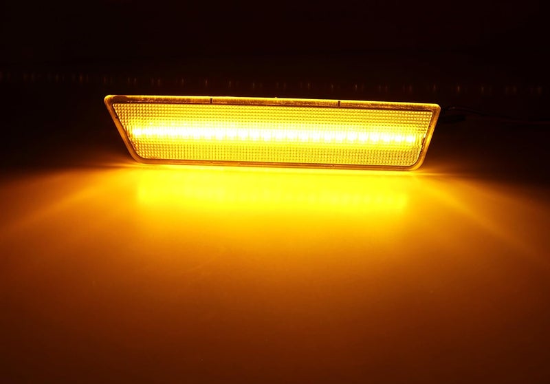 iJDMTOY Smoked Lens Front Side Marker Lamps with 24-SMD Amber LED Lights for 2008-2014 Dodge Challenger - Image 3