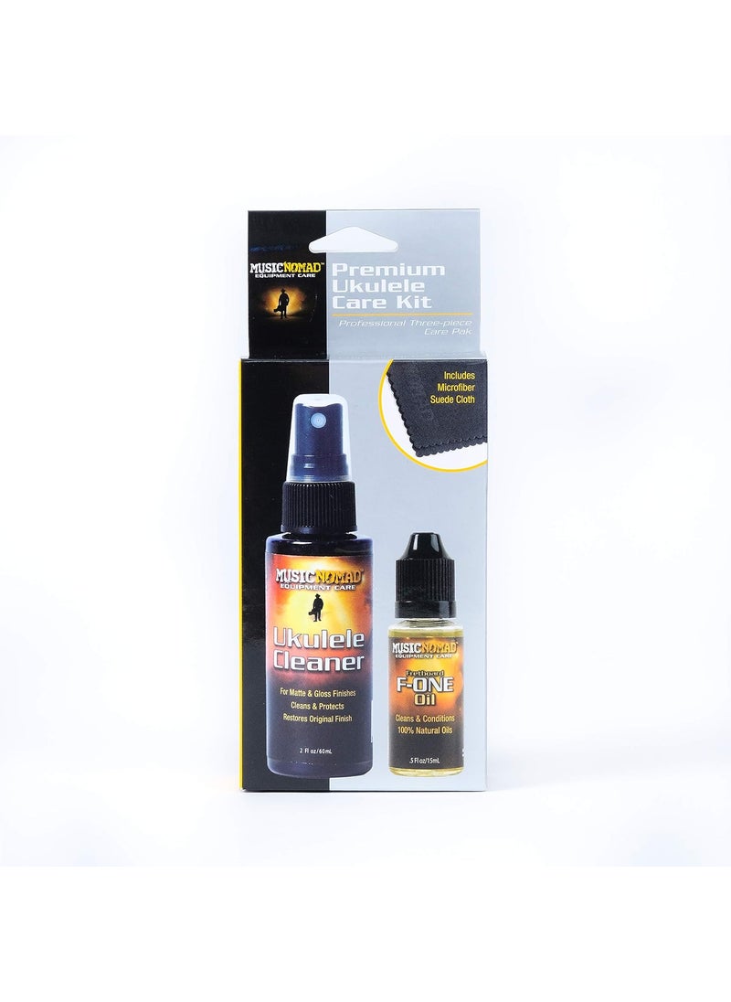 MusicNomad MusicNomad MN142 Premium Ukulele Care Kit 3 Pack  - Image 2