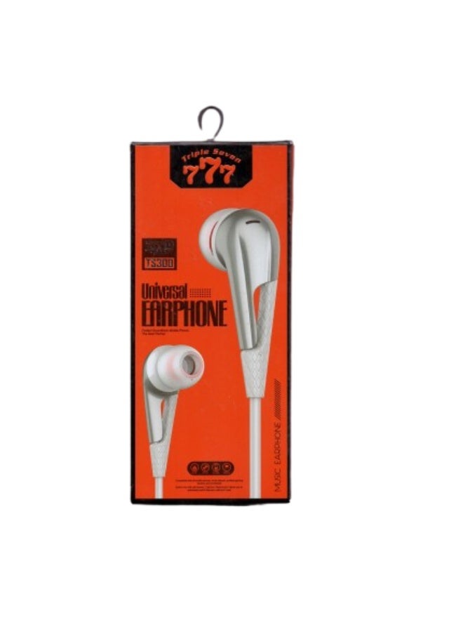 777 Triple Seven TS300 Wired Earphones with Microphone - High-Definition Stereo Sound - Image 1