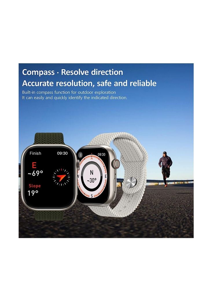 هونج كونج ساعة سوبر 9 برو الذكية لتتبع اللياقة البدنية مع شاشة أموليد، مقاومة للماء IP67، عداد الخطى، ضغط الدم، مراقبة النوم، ساعة ذكية متعددة الوظائف (أسود، ذهبي) - Image 4