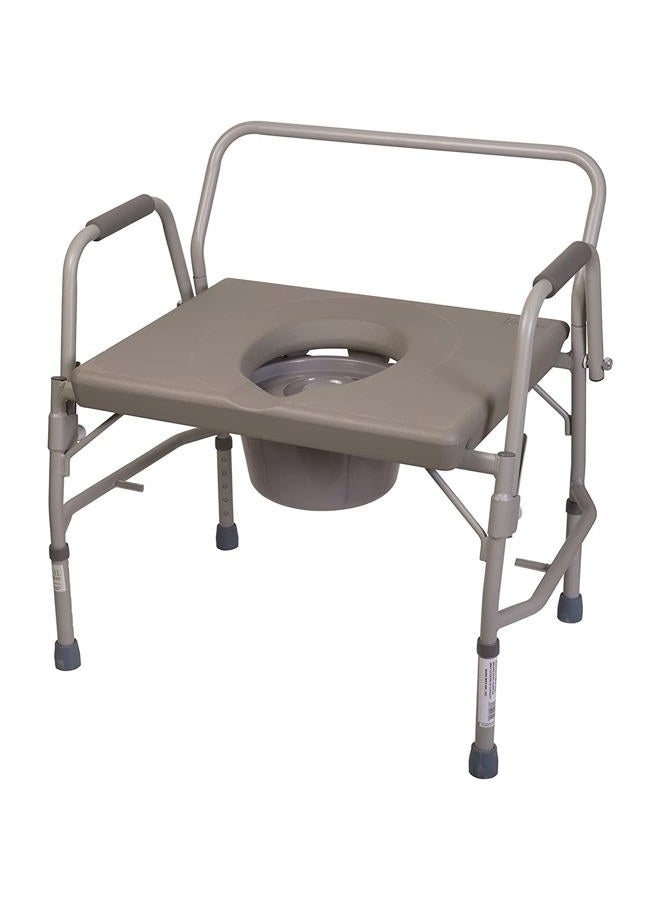 DMI Bedside Commode, Portable Toilet, Commode Chair, Raised Toilet Seat with Handles, Holds up to 500 Pounds with Included 7 qt Commode Bucket, Adjustable from 19-23 Inches, Extra Wide Commode - Image 1