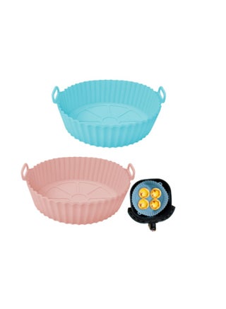 2 Pcs Air Fryer Silicone Liners, Round Air Fryer Accessories Baking Air Fryer Silicone Tray for Home Kitchen - Multi Color - pzsku/ZC0B1C71D743BECD78256Z/45/_/1740434129/23815e0a-4e2c-46c6-8c7a-f49f5e957446