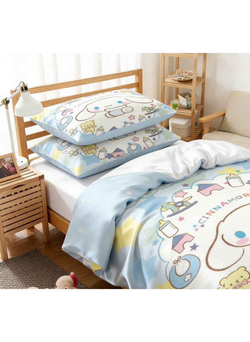 Sanrio Cartoon Sanrio Cinnamoroll 3-Piece Bedding Set Including Bedspread and Two Pillowcases (Bedspread Size 150cm x 200cm) - Image 3