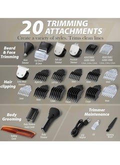OLOV For Man Beard Trimmer, 21 Piece All-in-One Mens Grooming Kit and Hair Clipper, Nose, Ear,Body and Face, Electric Razor with USB Recharge Dock  - Image 3