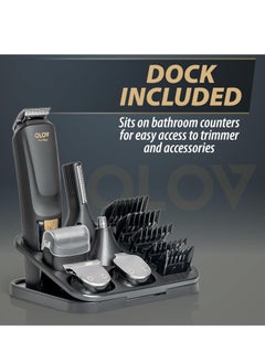OLOV For Man Beard Trimmer, 21 Piece All-in-One Mens Grooming Kit and Hair Clipper, Nose, Ear,Body and Face, Electric Razor with USB Recharge Dock  - Image 5
