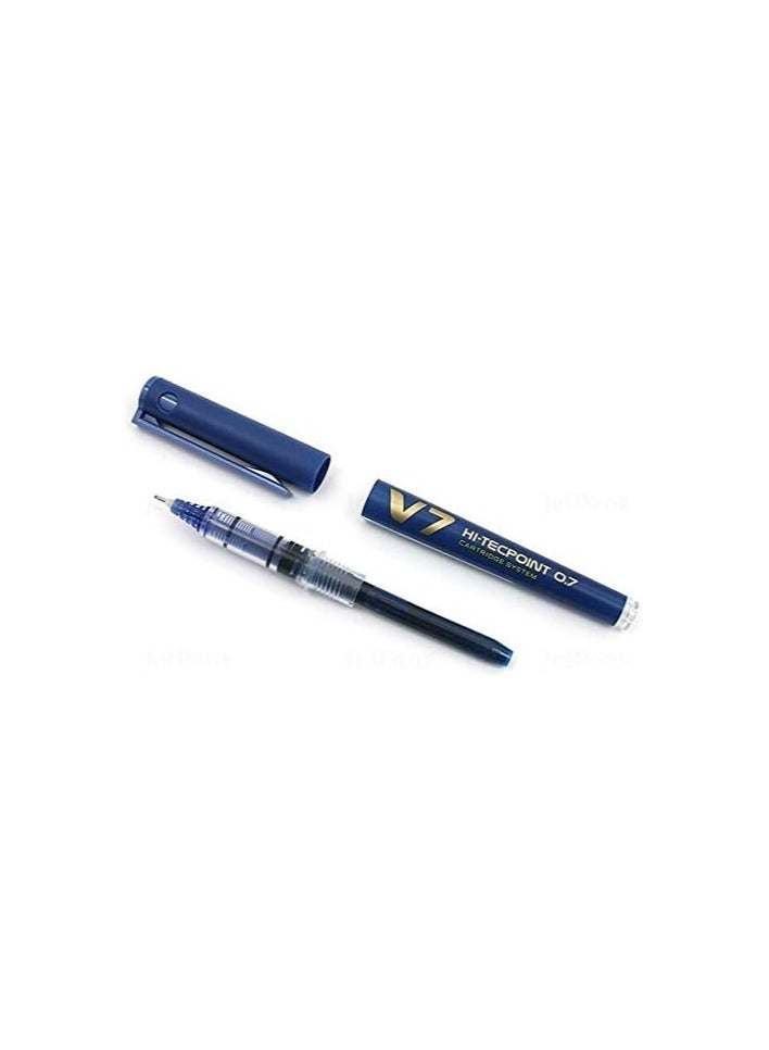 Pilot V7 Hi-Tecpoint Rollerball Pen (Blue 3 & Black 3) - Image 3