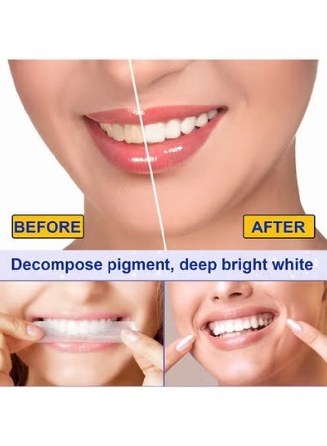 5D White Teeth Whitening Strips ,Teeth Whitening kit,eeth Cleaning Tools,Advanced Fast Effective Significant Whitening Comfortable,for Cleaning Teeth Stains Coffee Stains Dental Plaque 5PCS - Image 3