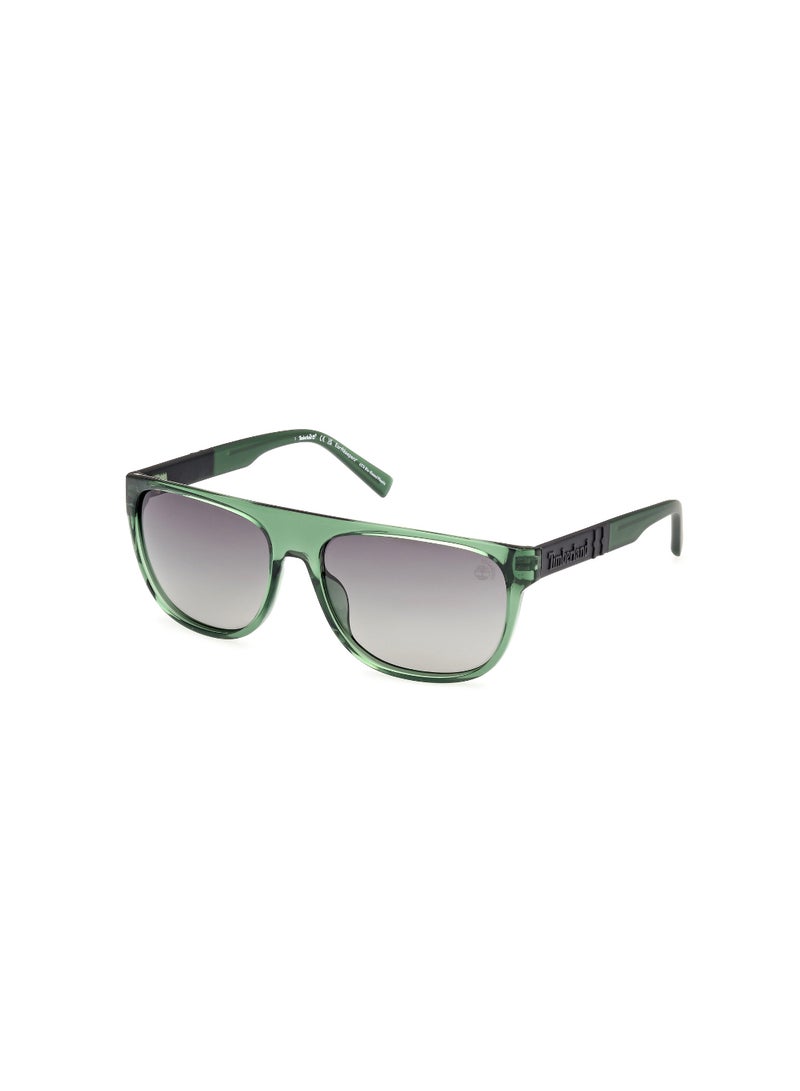 Timberland نظارات شمسية بشكل طيار للرجال TB0000495D60 حجم العدسة: 60 مليمتر - أخضر فاتح لامع - Image 1