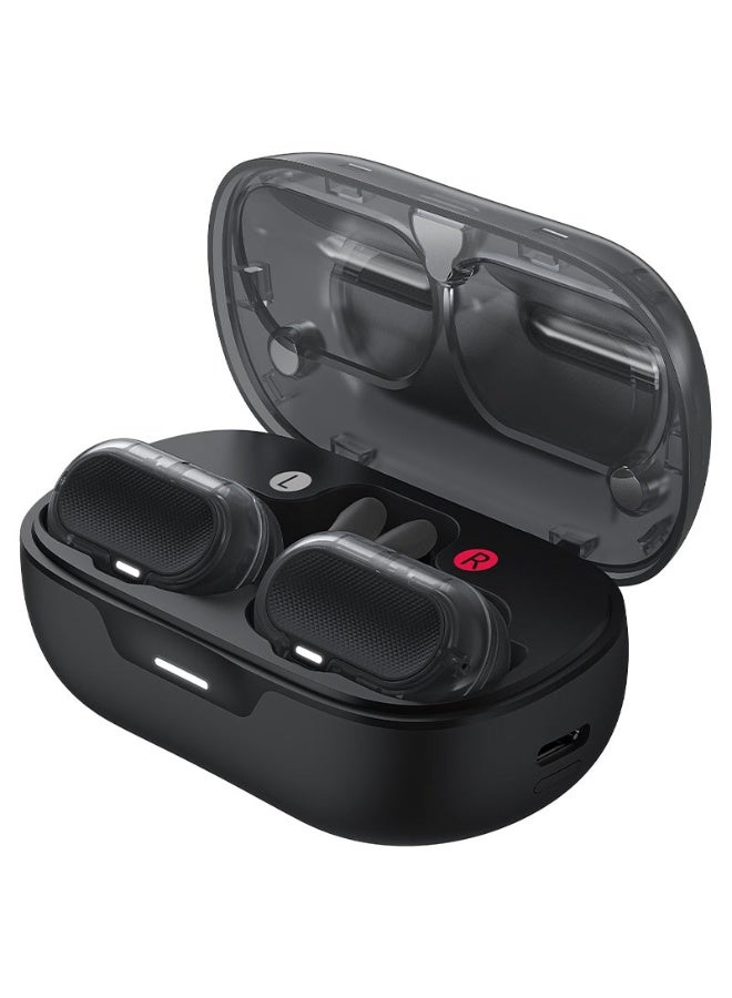 ACEFAST True Wireless Bluetooth Earbuds FA003, 8.5 hours of music, Open Wearable Stereo Earbuds,ENC noise cancelling, Charging case 550mAh, IPX4 waterproof - Black - Image 1