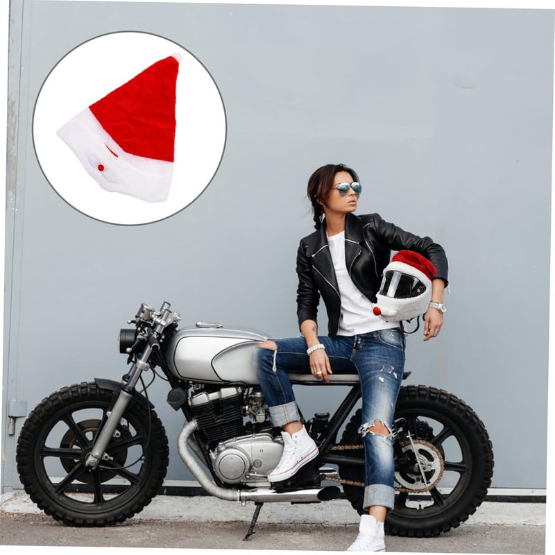 Cabilock 1Pc Creative Santa Cover for Motorcycle Fun Christmas Decor Brightly Colored Keeps You Warm While Riding for Holiday Festivities - Image 2