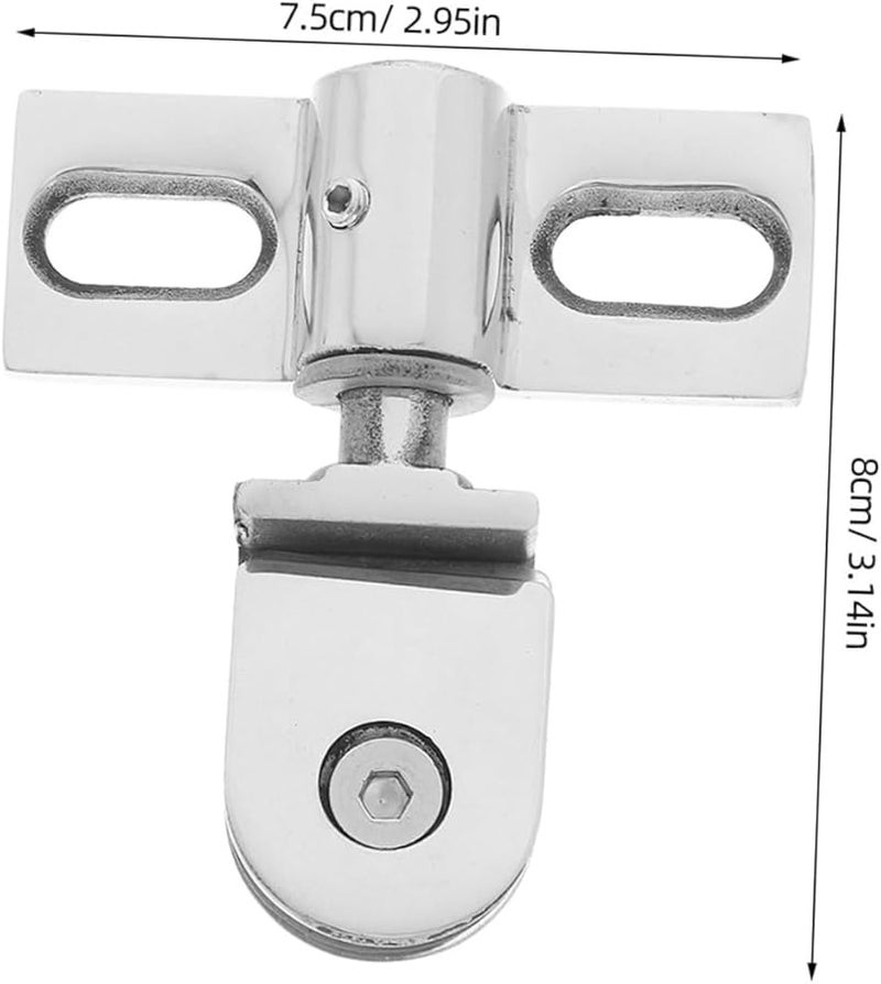 Stainless Steel Shower Door Pivot Hinges Set Dual Direction Opening Enhanced Sealing Complete Screws Gaskets - Image 2